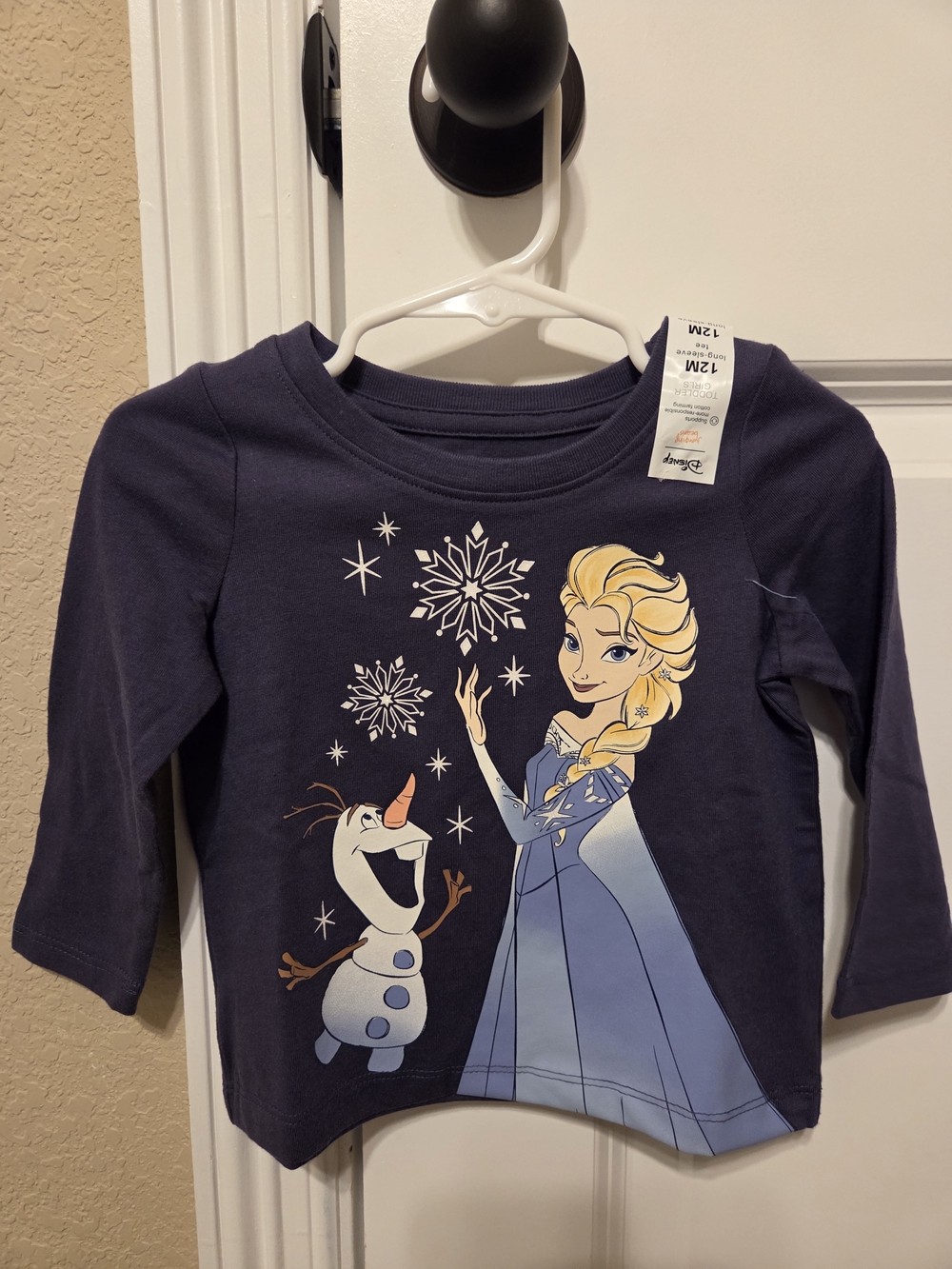 Disney Frozen Elsa & Olaf Navy Long-Sleeve Kids Top